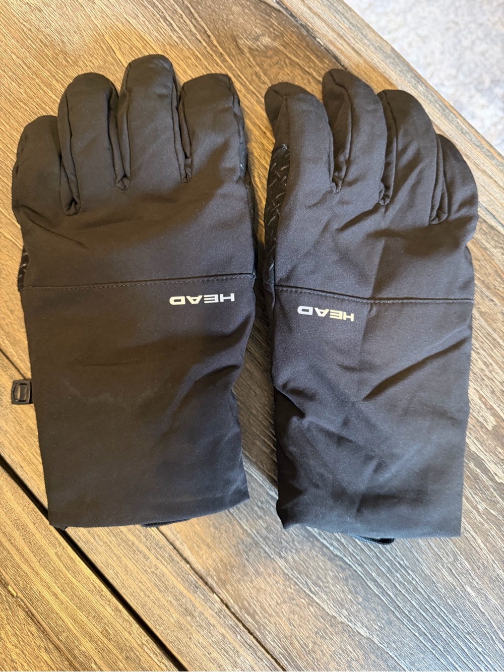 HEAD Black Winter Ski Gloves with Logo
